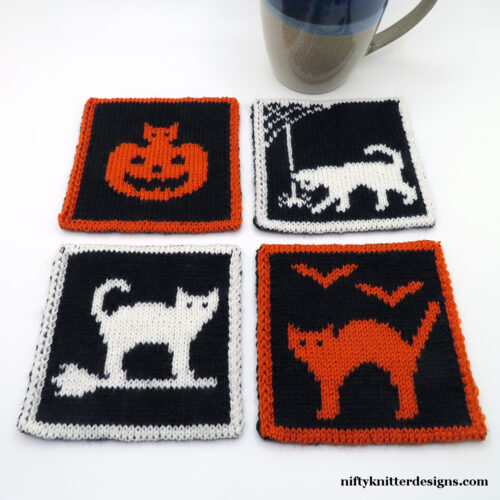 Halloween Cat Coasters