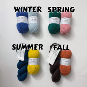 Yarn skeins for each season